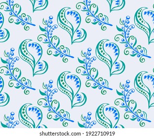 Vector ornamental hand drawing decorative background. Ethnic seamless pattern ornament. Vector pattern.