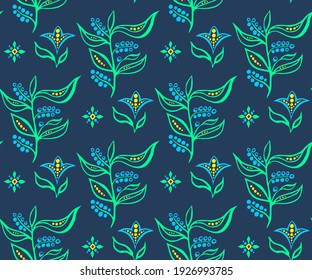 Vector ornamental hand drawing decorative background. Ethnic seamless pattern ornament. Vector pattern.