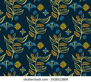 Vector ornamental hand drawing decorative background. Ethnic seamless pattern ornament. Vector pattern.