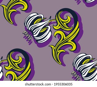 Vector ornamental hand drawing decorative baroque background. Ethnic seamless pattern ornament. Vector pattern.