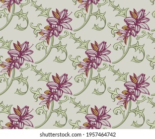 Vector ornamental hand drawing decorative baroque background. Ethnic seamless pattern ornament. Vector pattern.