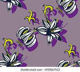 Vector ornamental hand drawing decorative baroque background. Ethnic seamless pattern ornament. Vector pattern.