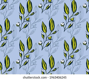 Fondo decorativo del dibujo de la mano ornamental vectorial. Las pelucas y las flores son adornos sin fisuras. Patrón vectorial.