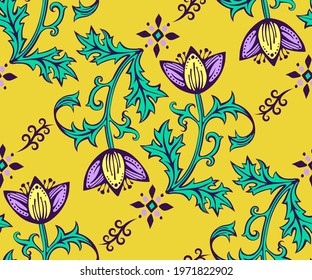 Vector ornamental hand drawing decorative baroque background. Ethnic seamless pattern ornament. Vector pattern.