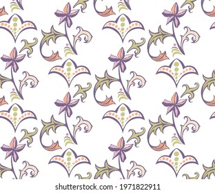 Vector ornamental hand drawing decorative baroque background. Ethnic seamless pattern ornament. Vector pattern.