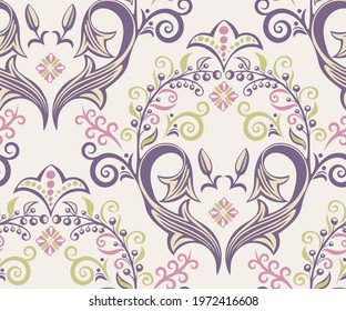 Vector ornamental hand drawing decorative baroque background. Ethnic seamless pattern ornament. Vector pattern.
