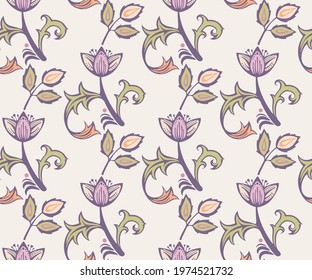 Vector ornamental hand drawing decorative baroque background. Ethnic seamless pattern ornament. Vector pattern.
