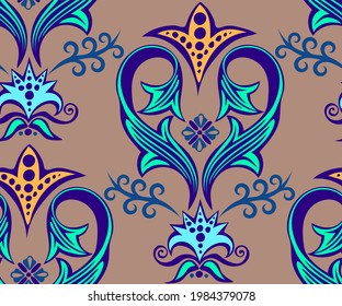 Vector ornamental hand drawing decorative baroque background. Ethnic seamless pattern ornament. Vector pattern.
