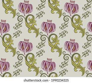 Vector ornamental hand drawing decorative baroque background. Ethnic seamless pattern ornament. Vector pattern.