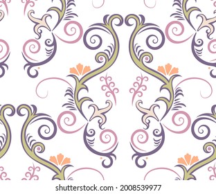 Vector ornamental hand drawing decorative baroque background. Ethnic seamless pattern ornament. Vector pattern