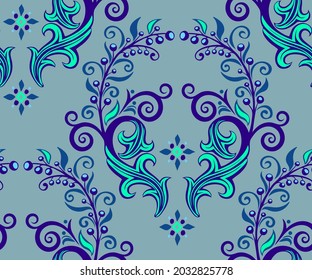 Vector ornamental hand drawing decorative baroque background. Ethnic seamless pattern ornament. Vector pattern.