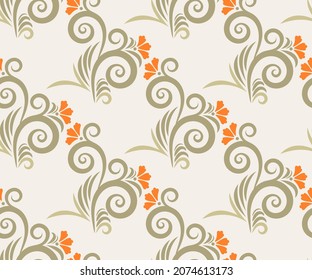 Vector ornamental hand drawing decorative baroque background. Ethnic seamless pattern ornament. Vector pattern.