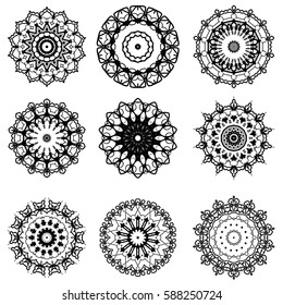 Vector Ornamental Line Pattern. Decorative Texture. Oriental Geometric Ornament
