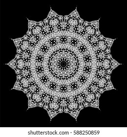Vector Ornamental Line Pattern. Decorative Texture. Oriental Geometric Ornament