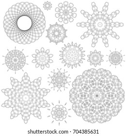 Vector Ornamental Line Pattern. Decorative Texture. Oriental Geometric Ornament