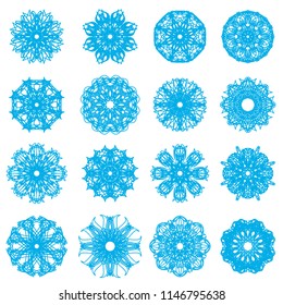 Vector Ornamental Line Pattern. Round Texture. Oriental Geometric Ornament