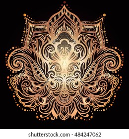 Vector ornamental Lotus flower