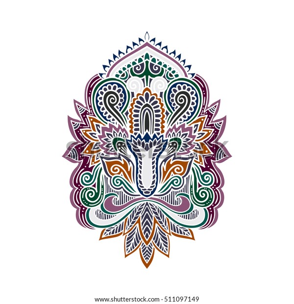 Vector Ornamental Lotus Flower Ethnic Art Stock Vector Royalty Free 511097149 Shutterstock