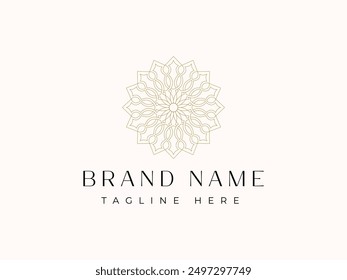 Logotipo de mandala de lujo ornamental de Vector