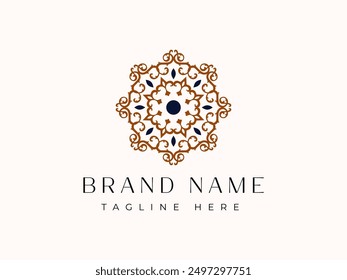 Vector ornamental luxury mandala logo