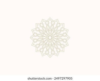 Vector ornamental luxury mandala logo
