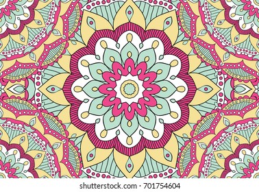 Vector Ornamental Mandala Background Template