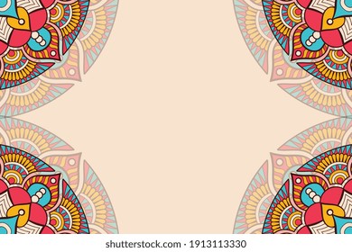 Vektorgrafik-Mandala-Designhintergrund