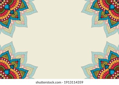 vector ornamental mandala design background