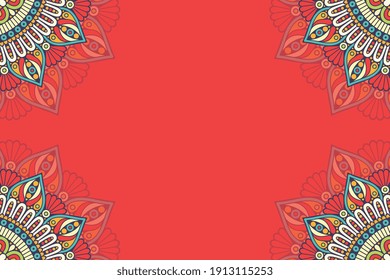 fondo de diseño de mandala ornamental vectorial