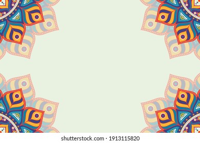 vector ornamental mandala design background