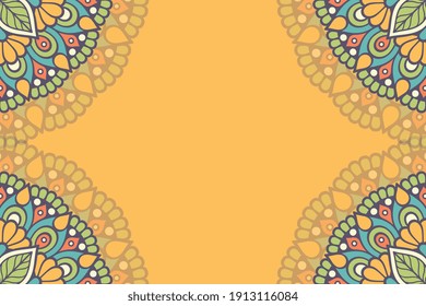 fondo de diseño de mandala ornamental vectorial