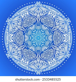 Vector ornamental mandala inspired ethnic art, patterned Indian paisley. Hand drawn illustration. Invitation element. Tattoo, astrology, alchemy, boho symbol.