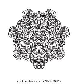 vector ornamental mandala.Illustration for decor