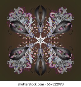 Vector ornamental pattern for holiday Thanksgiving day, a simple hand-drawn winter design on background.