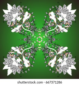 Vector ornamental pattern for holiday Thanksgiving day, a simple hand-drawn winter design on background.