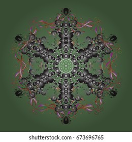 Vector ornamental pattern for holiday Thanksgiving day, a simple hand-drawn winter design on colorful background in colors.