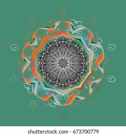 Vector ornamental pattern for holiday Thanksgiving day, a simple hand-drawn winter design on colorful background in colors.