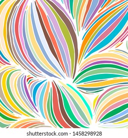 Vector ornamental petal background by undulate lines and curves. Colorful netting composition for prints and wallpaper patterns