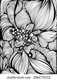 Vektorgrafik-Blütenhintergrund durch Perllinien und Kurven. Monochrome Netzzusammensetzung für Drucke und Tapetenmuster.
Abstrakter Hintergrund mit Ecken und Wellen.