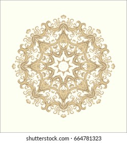 Vector ornamental rosette-mandala
