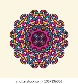 Vector ornamental round element