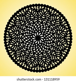 Vector ornamental round lace