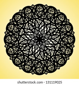 Vector ornamental round lace