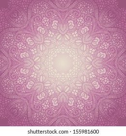 Vector ornamental round lace
