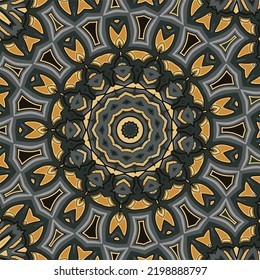 Vector ornamental round lace with damask and arabesque elements mehndi style orient traditional