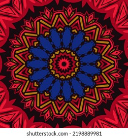 Vector ornamental round lace with damask and arabesque elements. mehndi style. orient traditional ornament