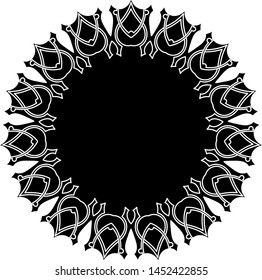 Vector ornamental round pattern. Element for graphic design.
