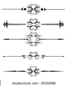 vector ornamental rules, lines, elements