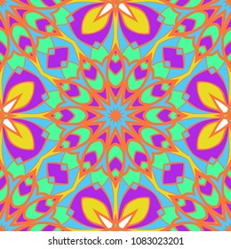 Vector Ornamental Seamless floral Pattern. Endless Texture. Geometric Ornament. For the interior design, printing, web and textile, fashion print