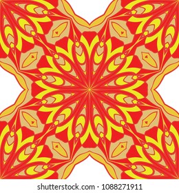 Vector Ornamental Seamless floral Pattern. Endless Texture. Geometric Ornament. For the interior design, printing, web and textile, fashion print